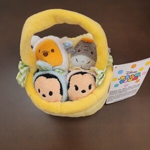 Disney Store "Tsum Tsum" Plush Mini Easter Basket Set.